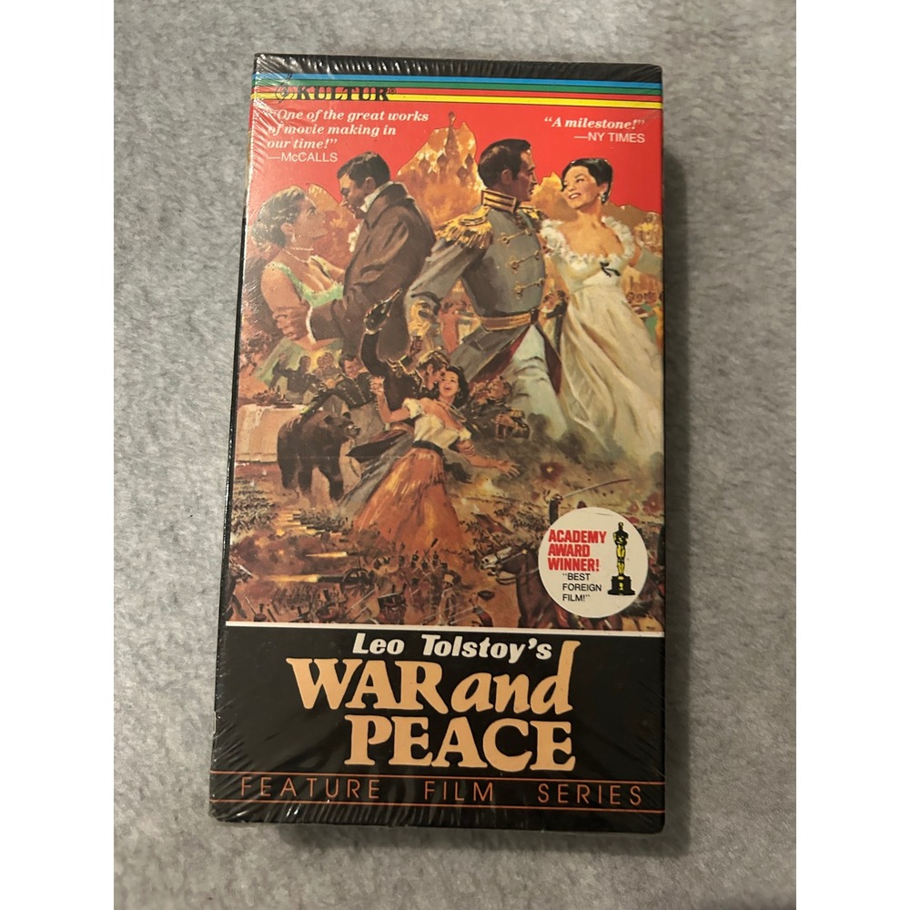 War and Peace VHS Leo Tolstoy Kultur Feature Film Series ‎ NEW